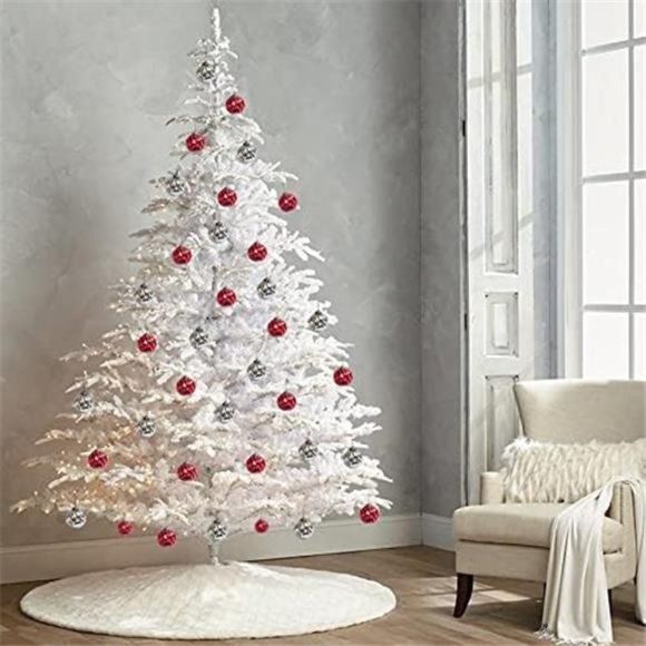 Set of 4 Red Mercury Glass Ornaments (3.15" Classic Twist Ball) Christmas Decor - Picture 5 of 6